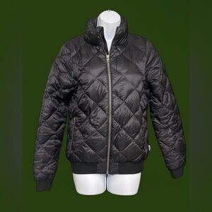 Patagonia Women’s S Prow Bomber Diamond Quilted Duck Down Black Puffer Jacket